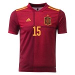 Camisolas de futebol Espanha Sergio Ramos 15 Equipamento Principal Euro 2020 Manga Curta